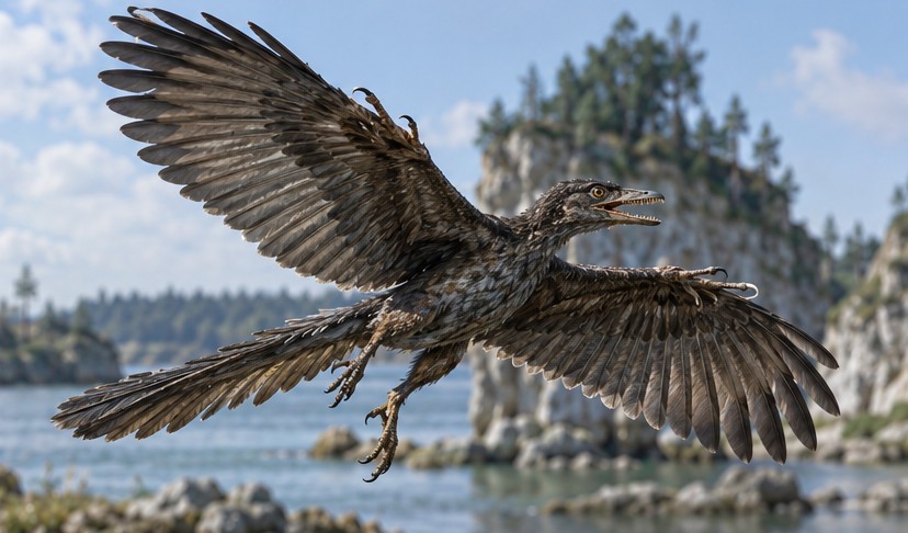Archaeopteryx i flugt